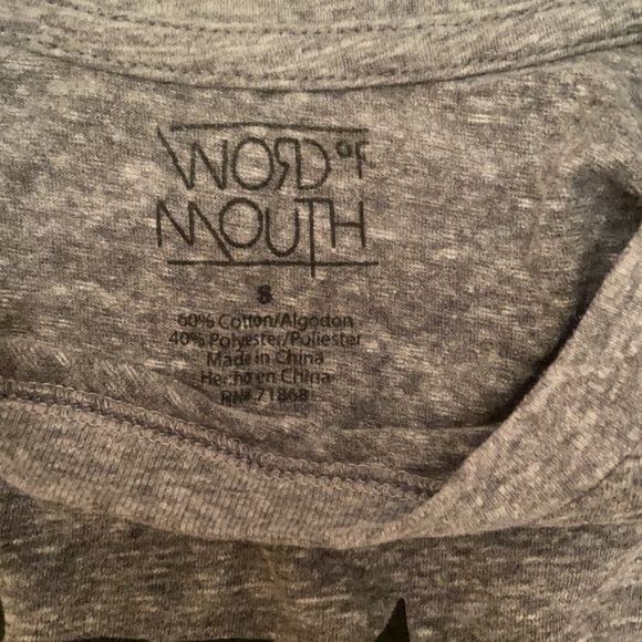 Word of Mouth grey “But first, coffee.” Comfortable tank, size small - Picture 3 of 5